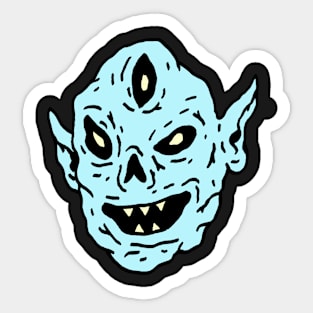 blue alien Sticker